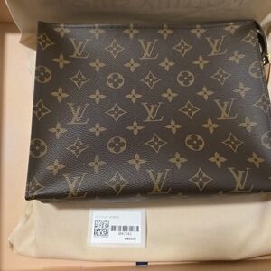 Louis Vuitton Brown Monogram Women's Poche Toilette Bag
